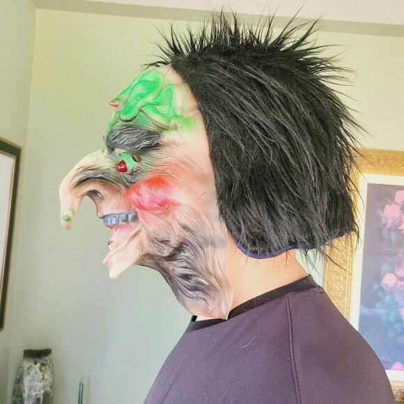 Vintage Medusa Snake Eyes Witch Warlock Halloween Mask (Rare) Missing Battery - Picture 2 of 16